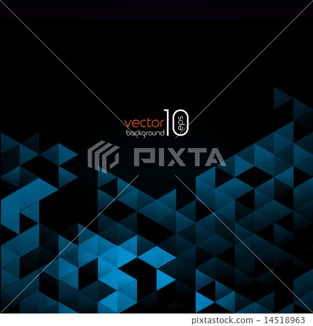 Abstract polygonal triangles poster. 14518963