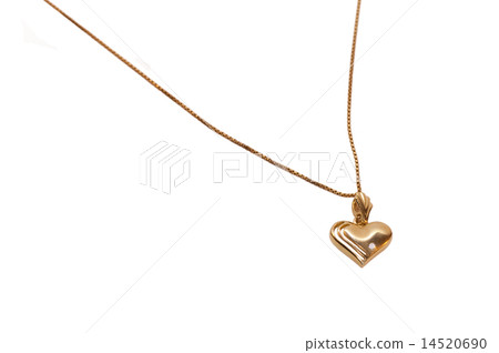 golden necklace isolated on a white background golden necklace isolated on a white background 14520690