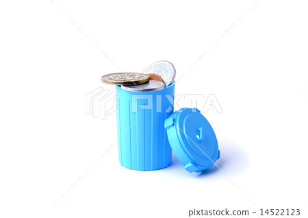 Money thrown away in the garbage can Money thrown away in the garbage can 14522123