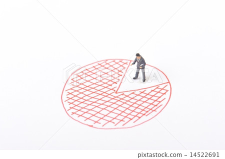 例證的圖表和例證寫與紅色筆 14522691