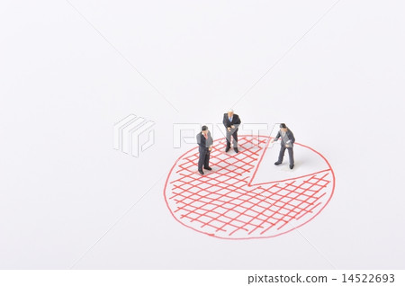 例證的圖表和例證寫與紅色筆 14522693