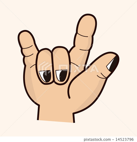 rock style hand gesture theme elements rock style hand gesture theme elements 14523796