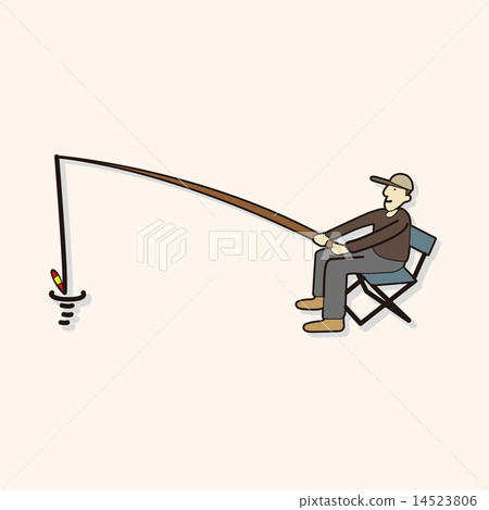 fisherman cartoon theme elements fisherman cartoon theme elements 14523806