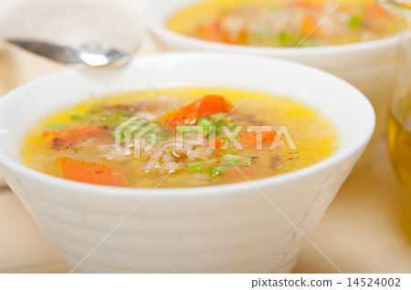 Syrian barley broth soup Aleppo style Syrian barley broth soup Aleppo style 14524002