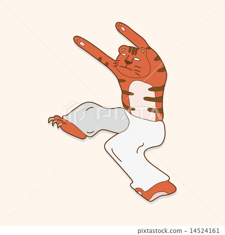 animal dancing cartoon theme elements 14524161