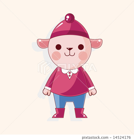 animal sheep winter cartoon theme elements animal sheep winter cartoon theme elements 14524176