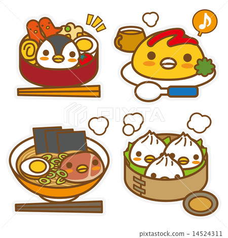 企鵝咖啡館字符著色淺色 14524311