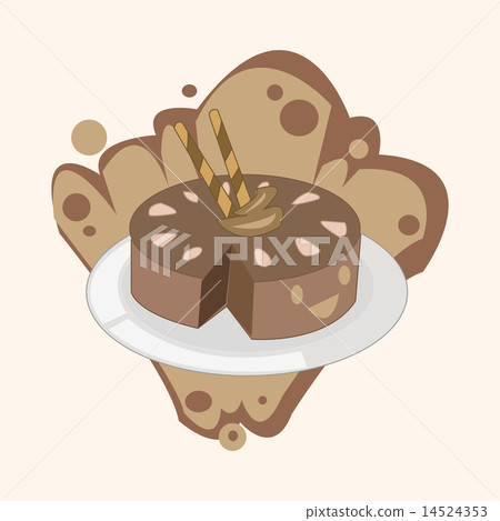 decorating cake flat icon elements background decorating cake flat icon elements background 14524353