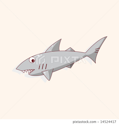shark cartoon theme elements vector,eps 14524417
