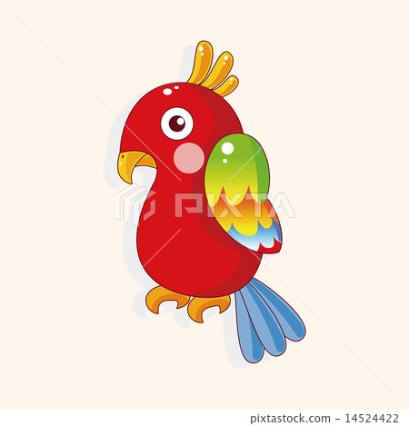 bird parrot cartoon theme elements vector,eps bird parrot cartoon theme elements vector,eps 14524422