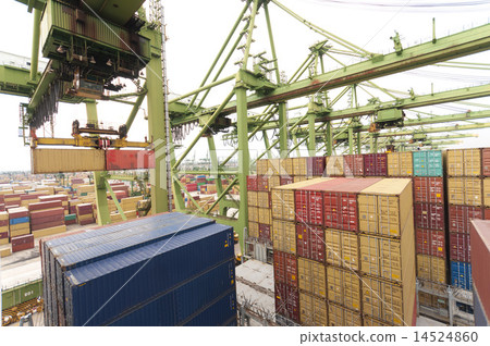 container operation in port, Singapore Far East container operation in port, Singapore Far East 14524860