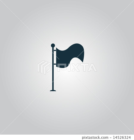 Flag icon. Location marker symbol. Flat design style. Flag icon. Location marker symbol. Flat design style. 14526324