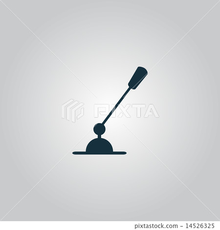 PC Microphone. Single flat icon. Vector illustration. 14526325