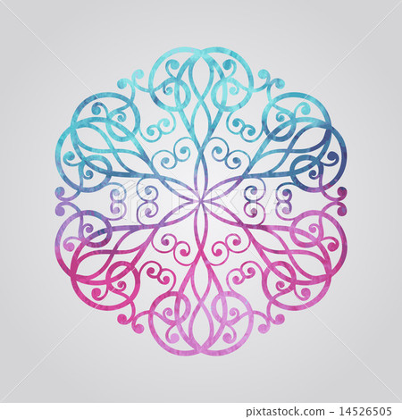 Vector Watercolor Snowflake Vector Watercolor Snowflake 14526505