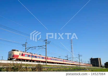 183 series express train going in the dignified air of winter 14527064