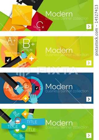 Collection of flat web infographic concepts and banners, various universal set Collection of flat web infographic concepts and banners, various universal set 14527413