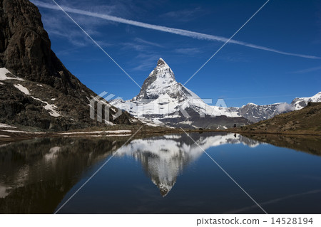 Matterhorn and the airplane cloud 14528194