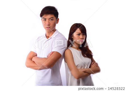 Young Couple standoff Young Couple standoff 14528322