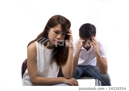 Young couple stressed Young couple stressed 14528354