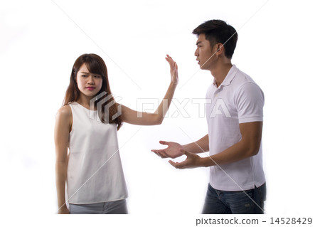 Young lady refuse to talk to boyfriend Young lady refuse to talk to boyfriend 14528429