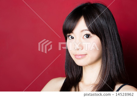 Female portrait red back image 14528962