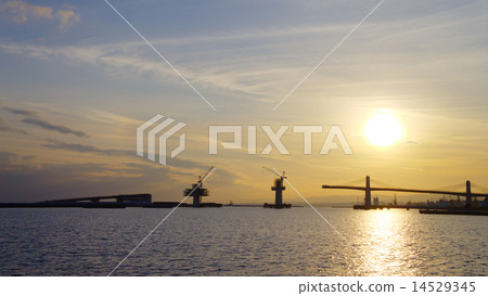 Bridge under construction at Onahama Port, Iwaki-shi 14529345