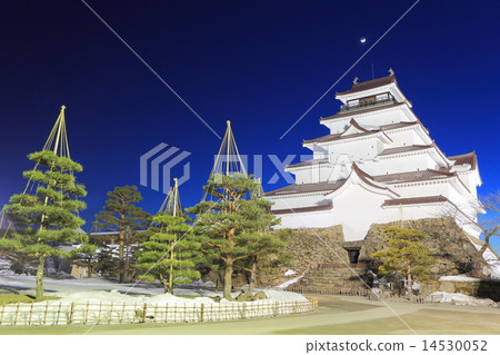 敦賀城堡冬季景觀夜景 14530052