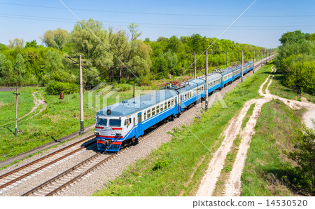 Suburban electric train in Kiev region, Ukraine 14530520