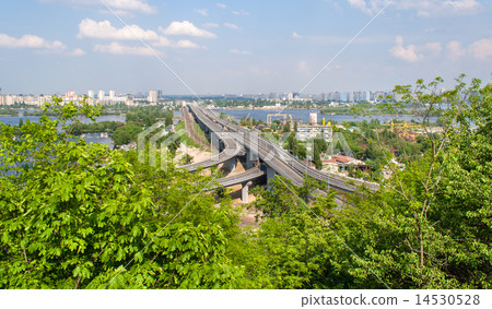 Highway and railway bridges over the Dnieper Highway and railway bridges over the Dnieper 14530528