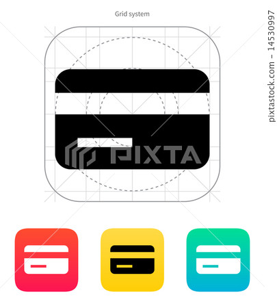 Magnetic tape credit card icon. Magnetic tape credit card icon. 14530997