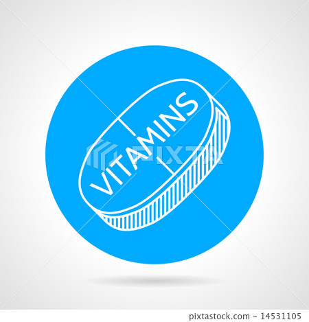 Vitamin supplements round vector icon Vitamin supplements round vector icon 14531105