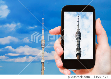 tourist photographs of TV tower in Moscow 14531575