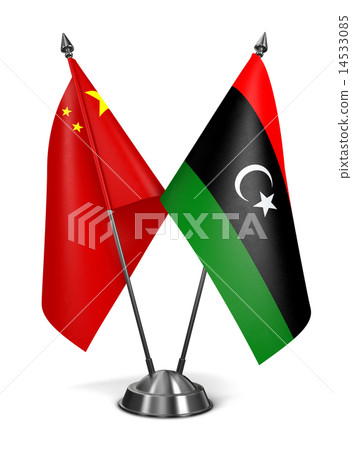 China and Libya - Miniature Flags. 14533085