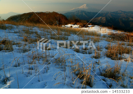 從Namda Bodhisattva和Okura Takamaru的草原看到的富士山 從Namda Bodhisattva和Okura Takamaru的草原看到的富士山 14533233
