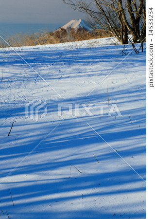 Snowda和Mt. Fuji在Namda Bodhisattva和Takamori Takaru附近 14533234