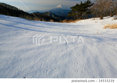Snowda和Mt. Fuji在Namda Bodhisattva和Takamori Takaru附近 14533239