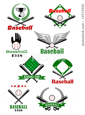 Baseball game sporting emblems and symbols Baseball game sporting emblems and symbols 14533492