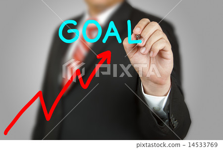 Businessman drawing concept of Goal Businessman drawing concept of Goal 14533769