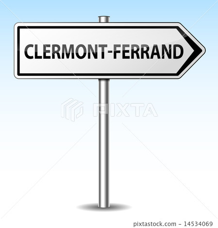 Vector clermont-ferrand directional sign 14534069