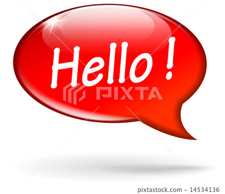 Vector hello speech bubble Vector hello speech bubble 14534136