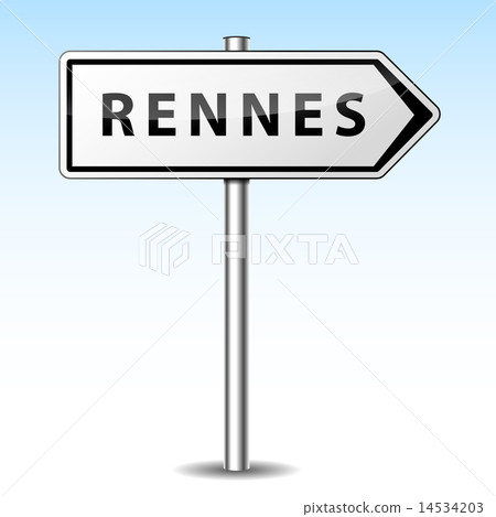 Vector rennes directional sign Vector rennes directional sign 14534203