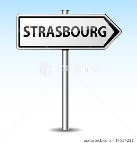 Vector strasbourg directional sign Vector strasbourg directional sign 14534221