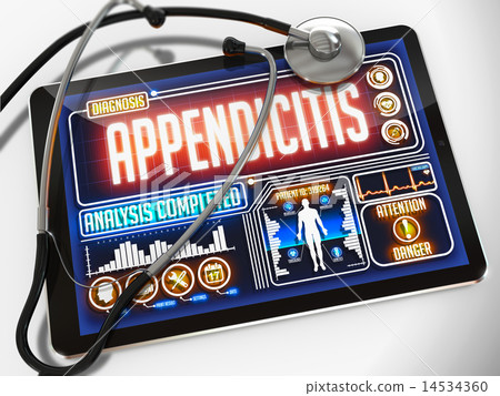 Appendicitis on the Display of Medical Tablet. Appendicitis on the Display of Medical Tablet. 14534360