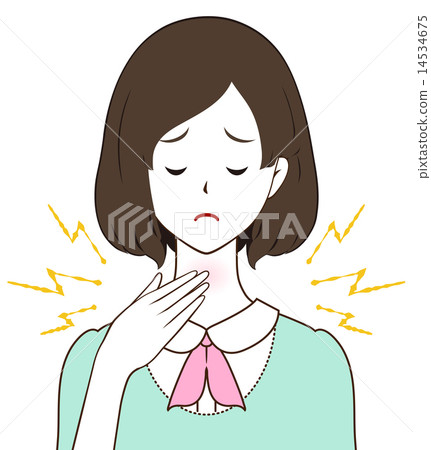 Female throat pain - Stock Illustration [14534675] - PIXTA