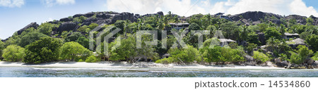 White coral sand on tropical beach. White coral sand on tropical beach. 14534860