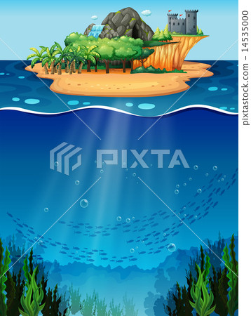 Underwater and island Underwater and island 14535000