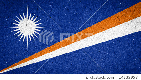 Marshall Islands flag on paper background Marshall Islands flag on paper background 14535958