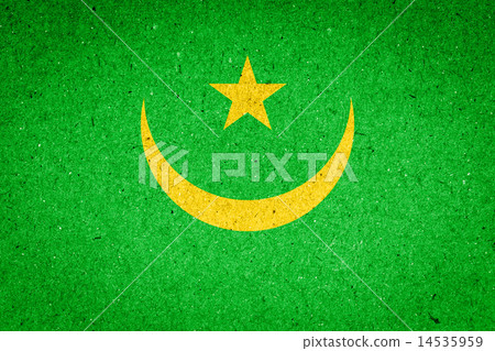 Mauritania flag on paper background Mauritania flag on paper background 14535959