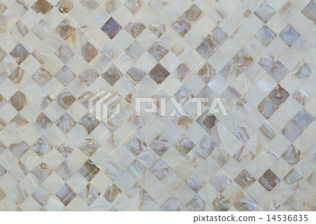 oyster shell textured mosaic tile in neutral color 14536835