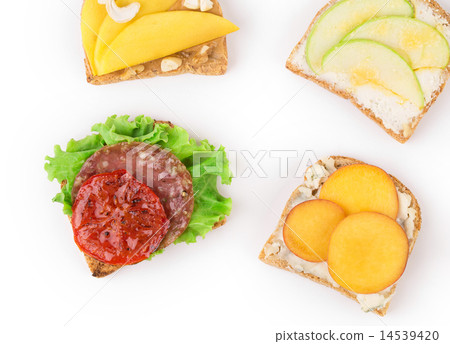 Close up of delicious sandwiches. 14539420